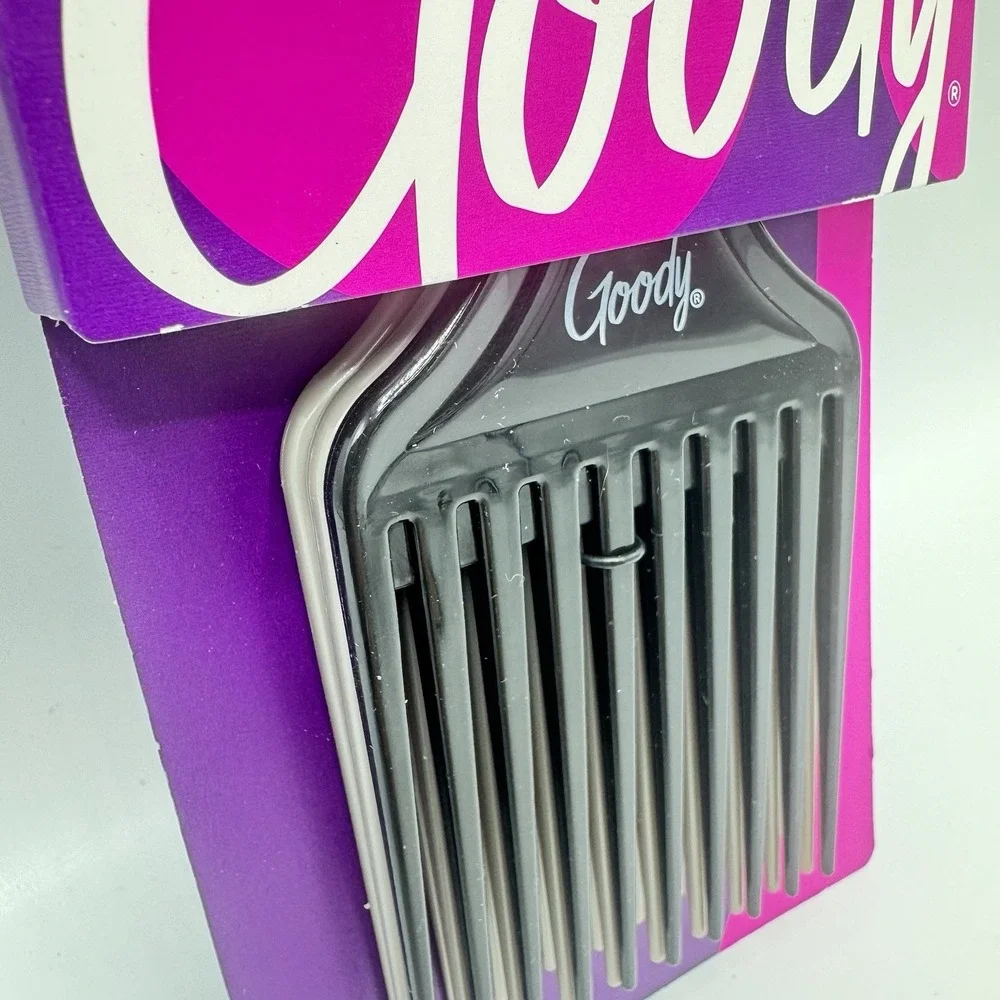 Goody Hair Pick Comb Set 3 Pack Volume Lift Afro Picks Black Gray NEW